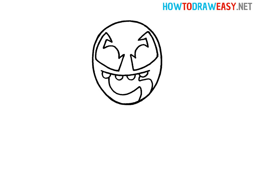 How to Draw Venom Face