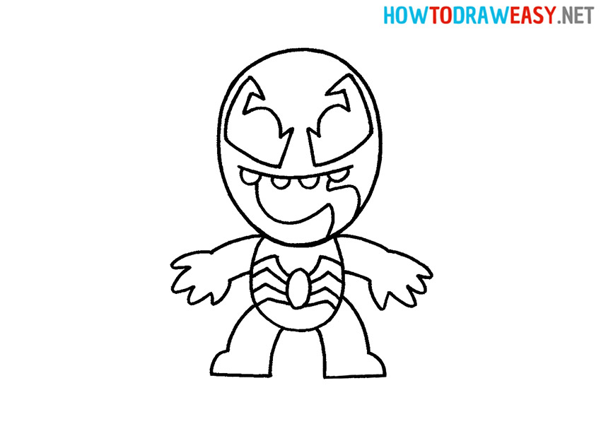 How to Draw Venom Full Body