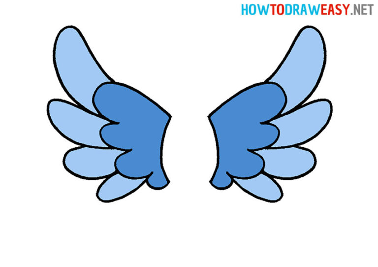 How to Draw Wings for Kids - How to Draw Easy