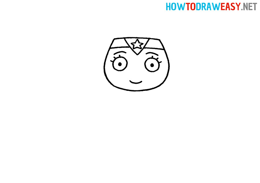 How to Draw Wonder Woman Head