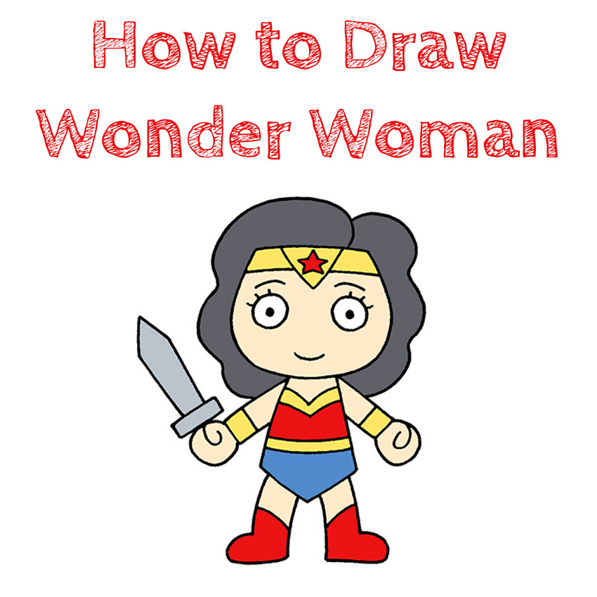 How to Draw Wonder Woman for Kids