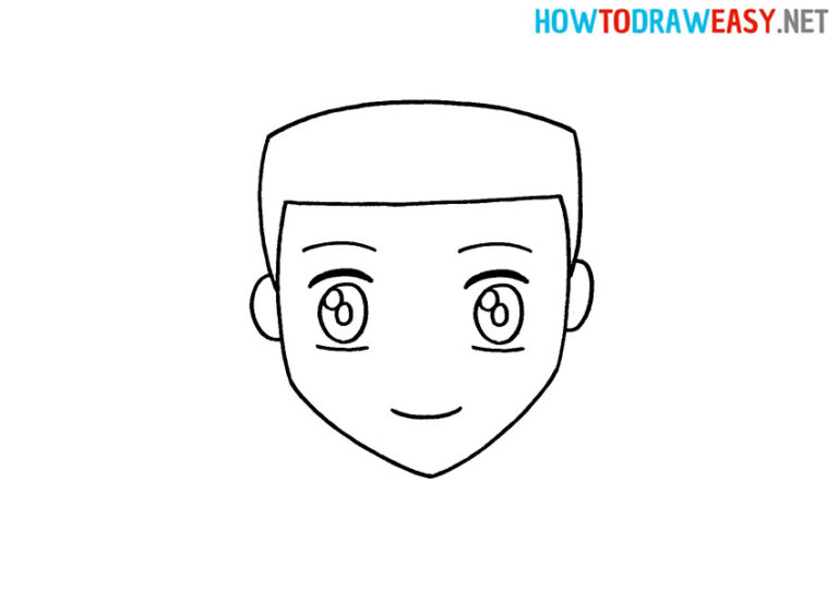 How to Draw an Anime Face for Kids - How to Draw Easy