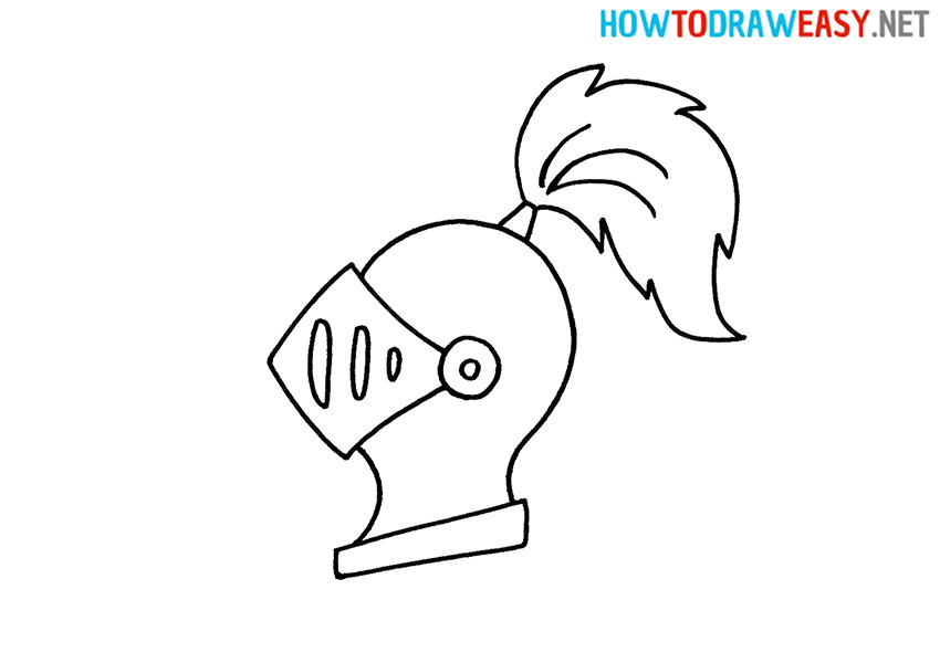 How to Draw a Cartoon Knight Helmet