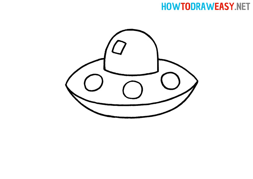 How to Draw a Cartoon UFO