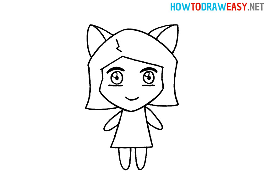 How to Draw a Chibi Girl for Kids