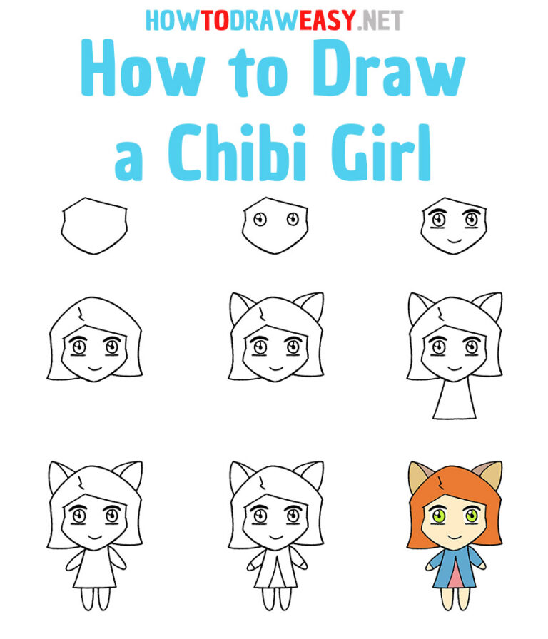 How to Draw a Chibi for Kids - How to Draw Easy
