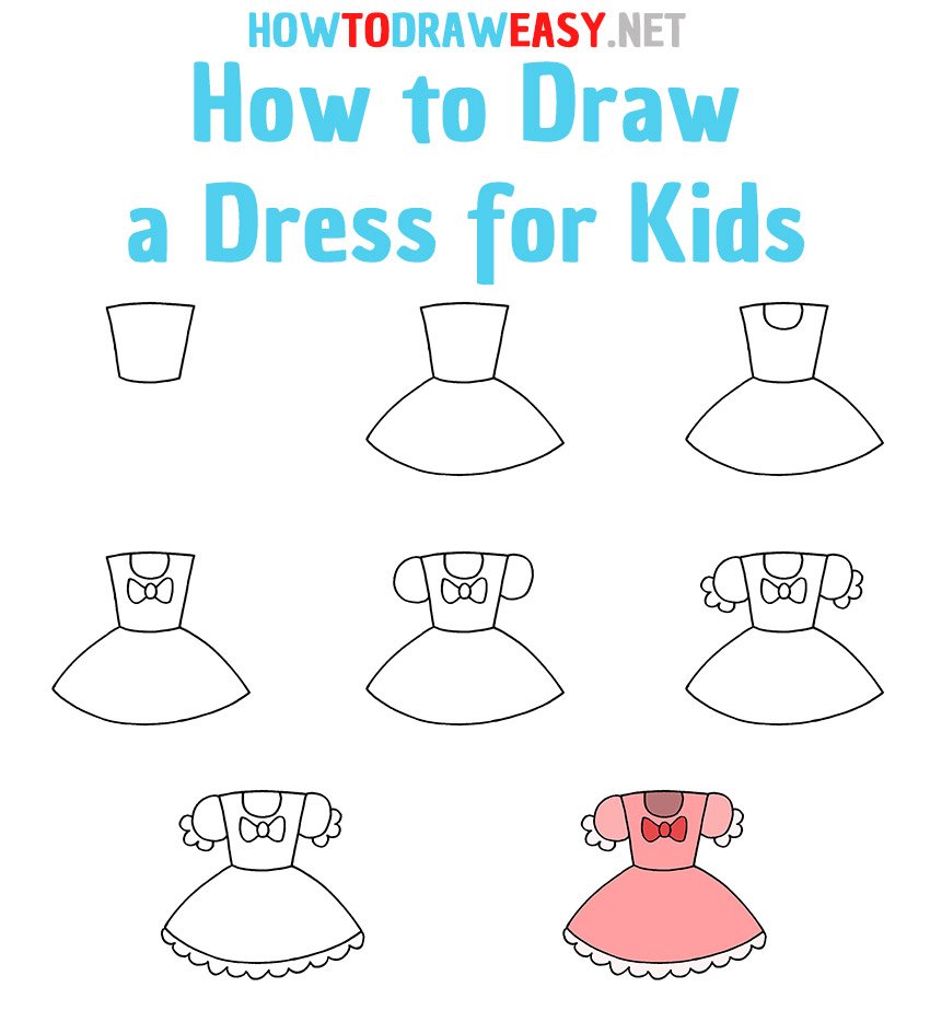 How to Draw a Dress Step by Step