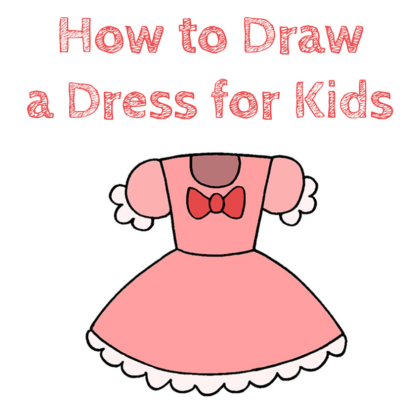 How to Draw a Dress for Kids How to Draw Easy