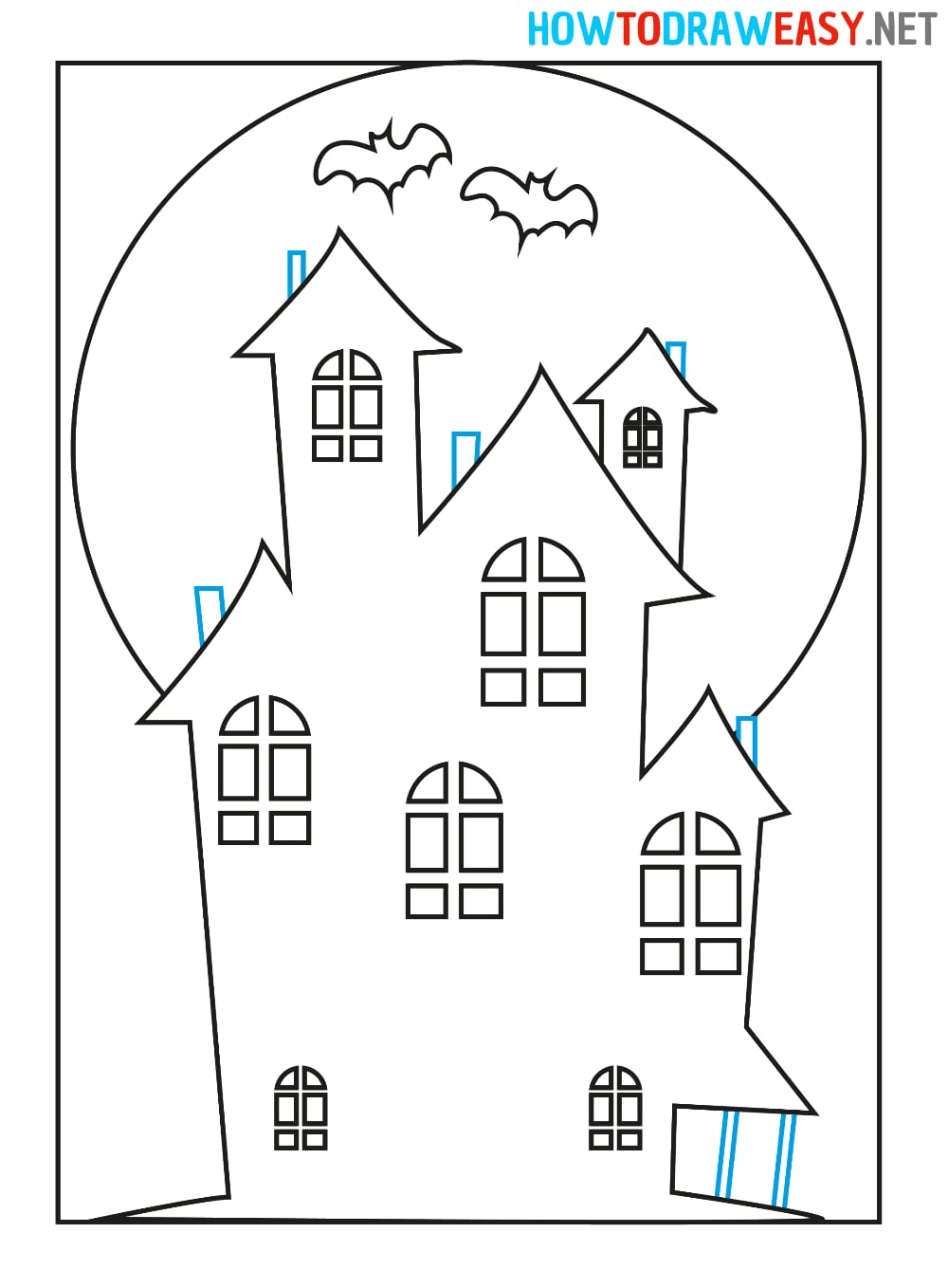 How to Draw a Haunted House for Kids