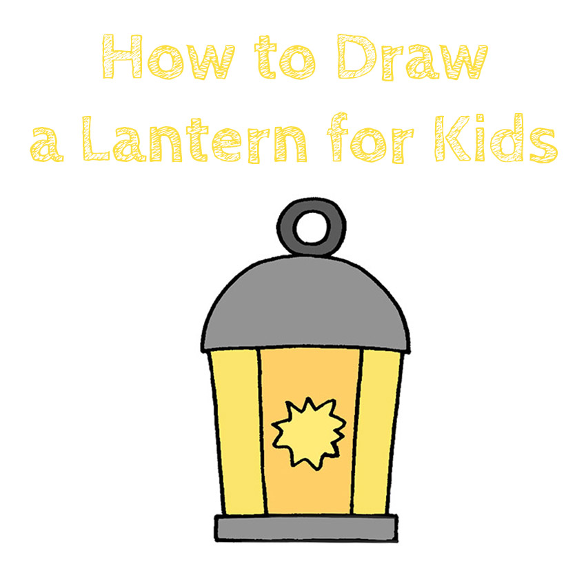 How to Draw a Lantern for Kids