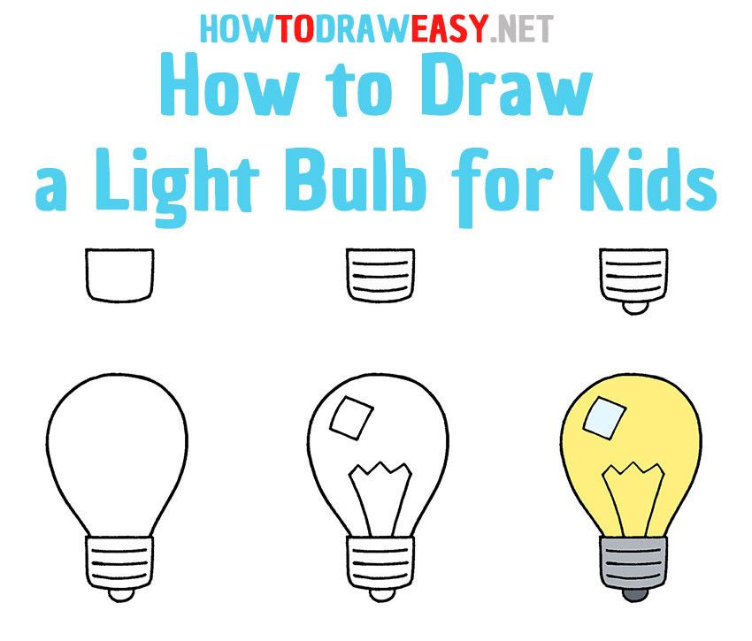 How to Draw a Light Bulb Step by Step