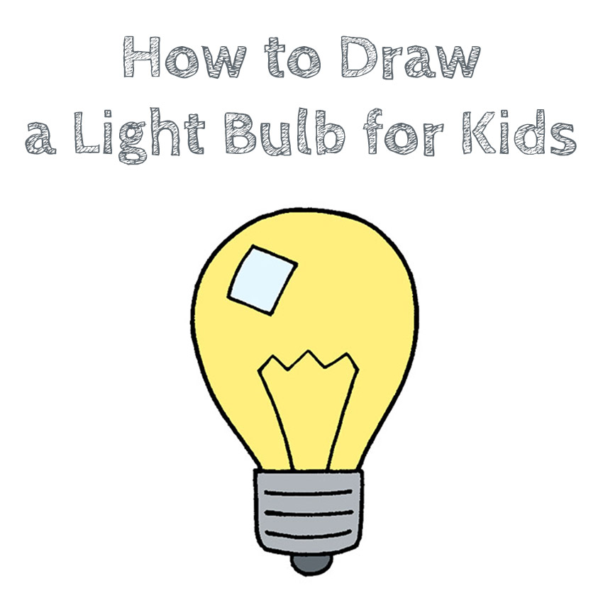 How to Draw a Light Bulb for Kids