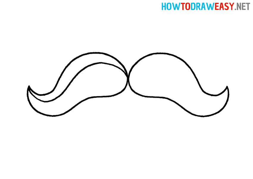How to Draw a Mustache Easy