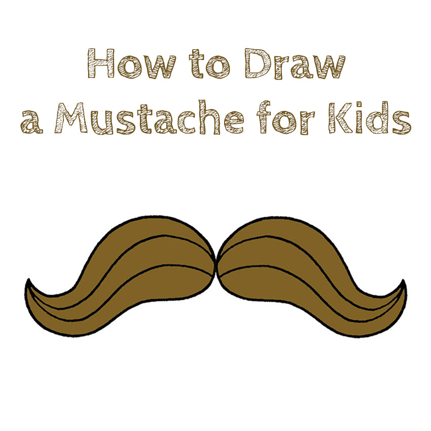 How to Draw a Mustache for Kids