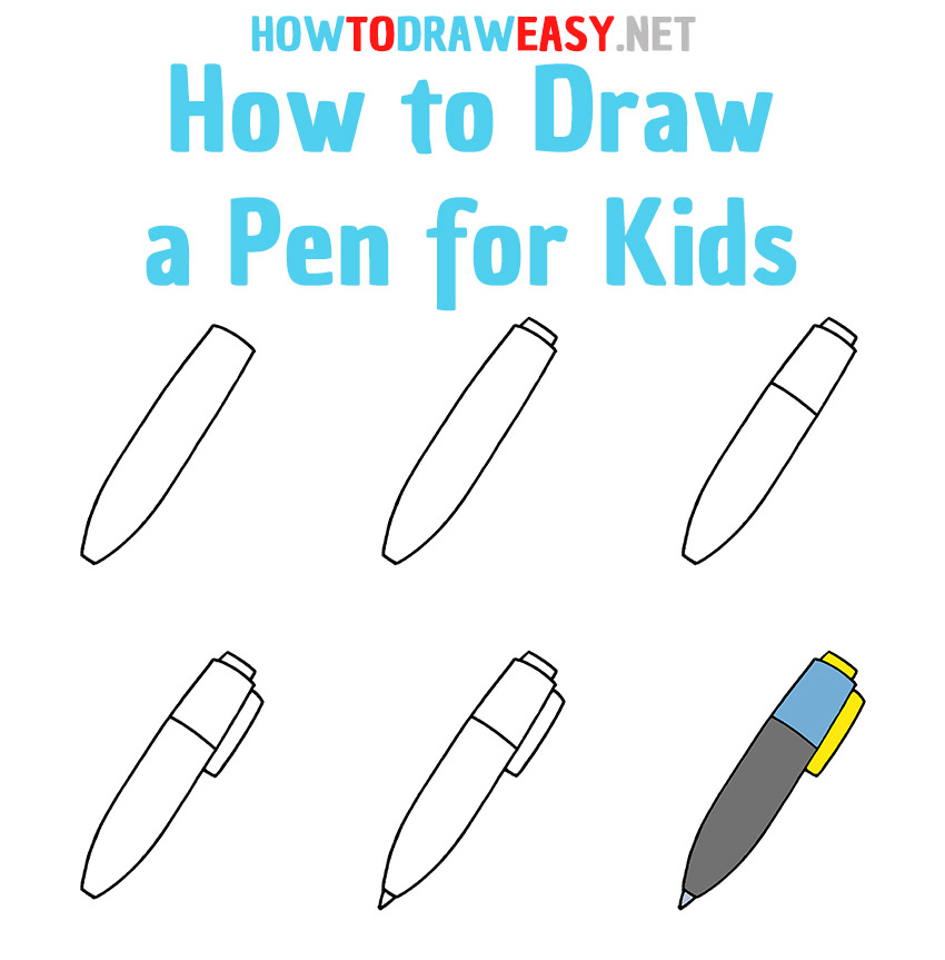 How to Draw a Pen Step by Step