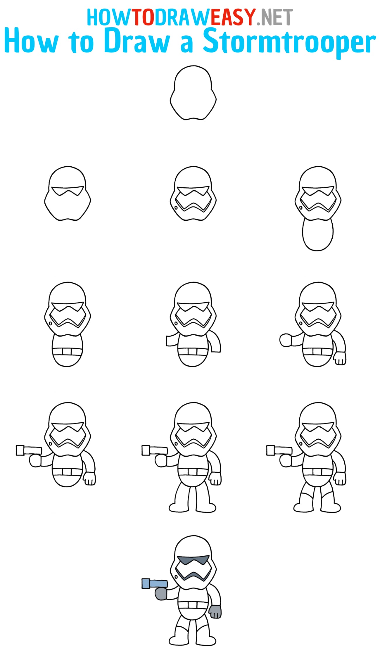 How to Draw a Stormtrooper Step by Step