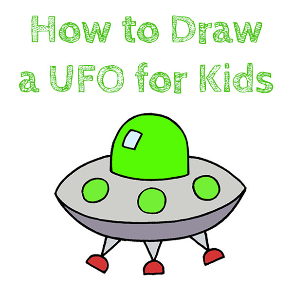 How to Draw a UFO for Kids