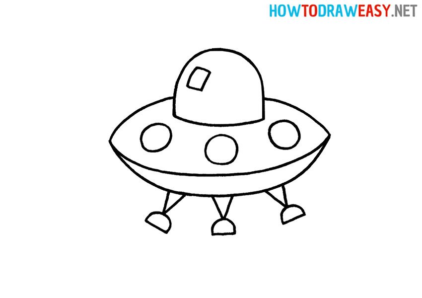 How to Draw a UFO Spaceship