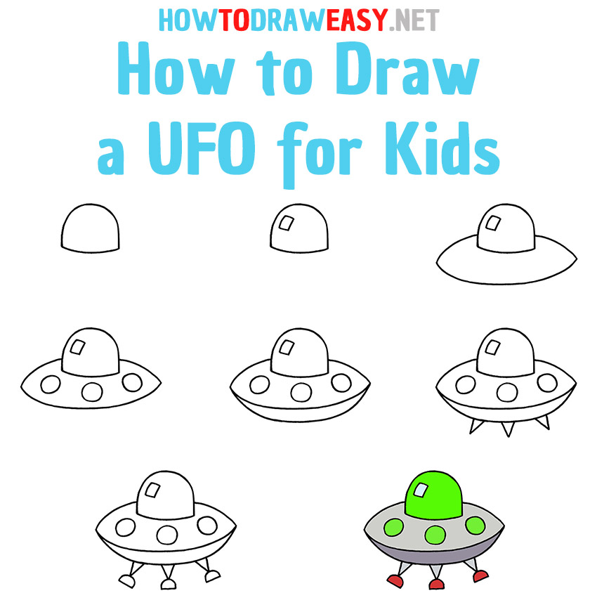 How to Draw a UFO Step by Step