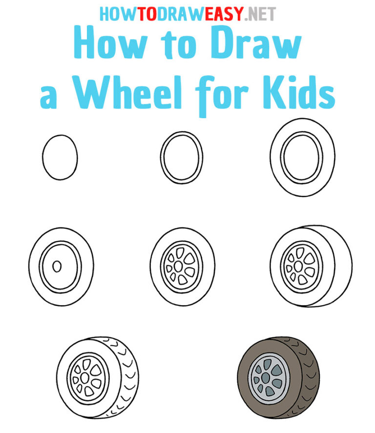 How to Draw a Wheel for Kids How to Draw Easy