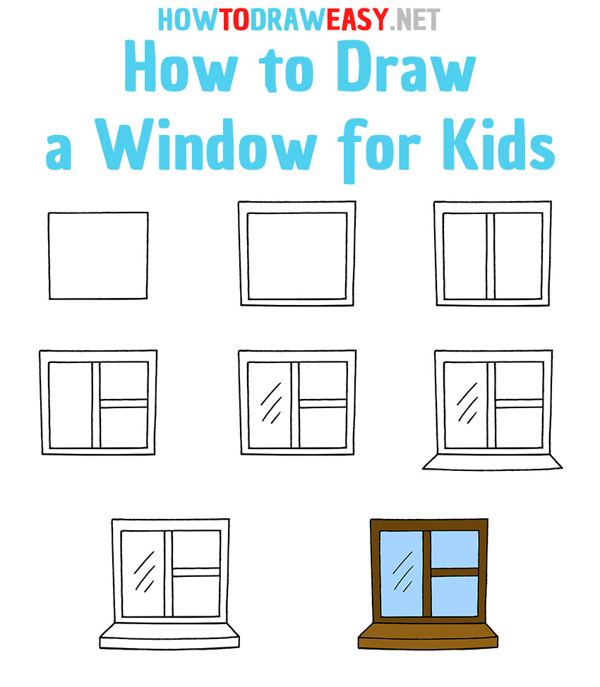 How to Draw a Window Step by Step