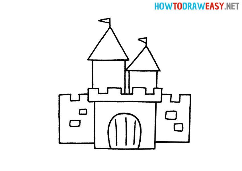 How to Draw an Easy Castle