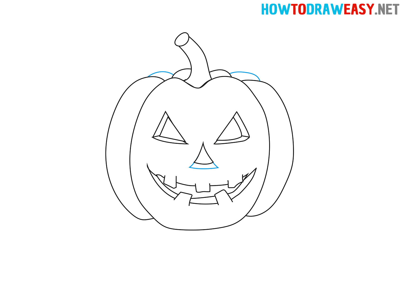 How to Draw an Easy Halloween Pumpkin
