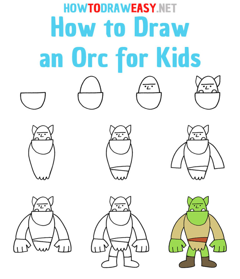 How to Draw an Orc for Kids How to Draw Easy