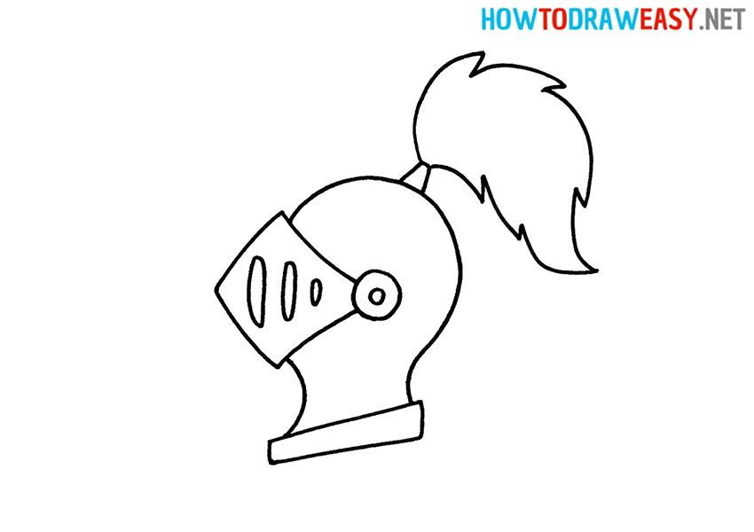 Knight Helmet How to Draw
