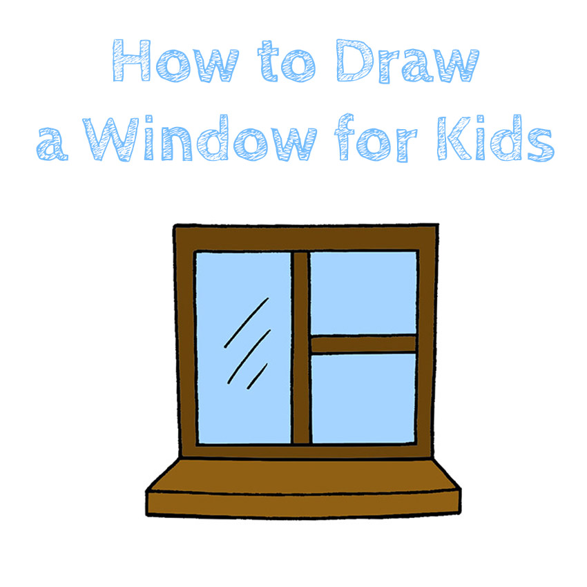 how to draw glass windows