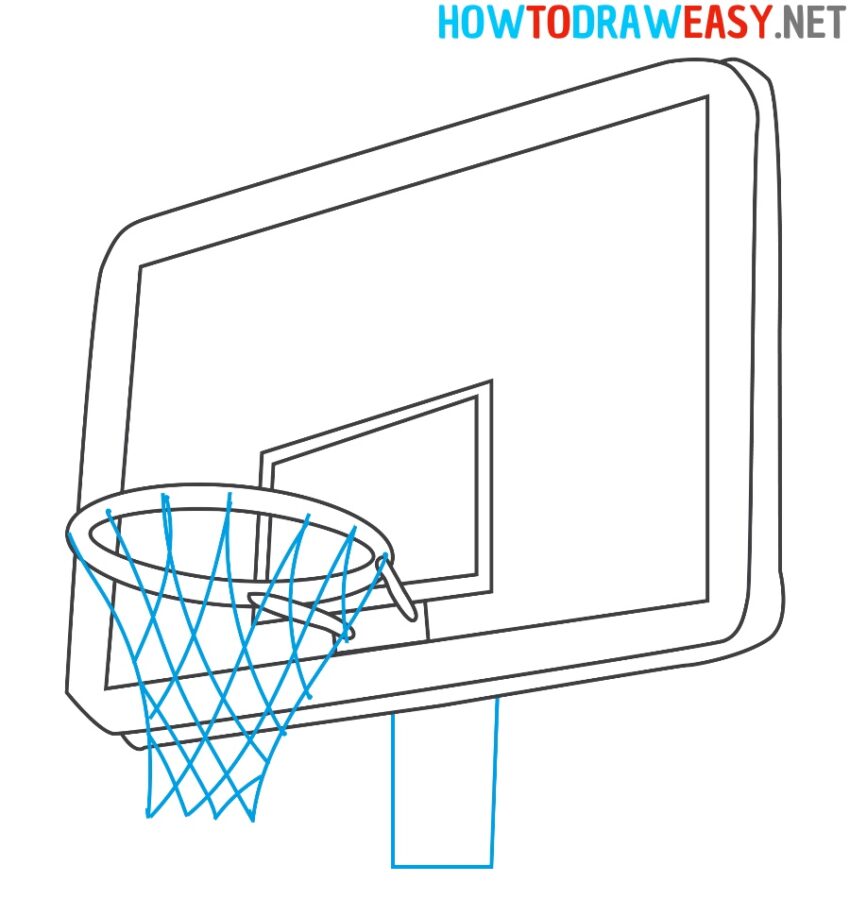 How to Draw a Basketball Hoop - How to Draw Easy