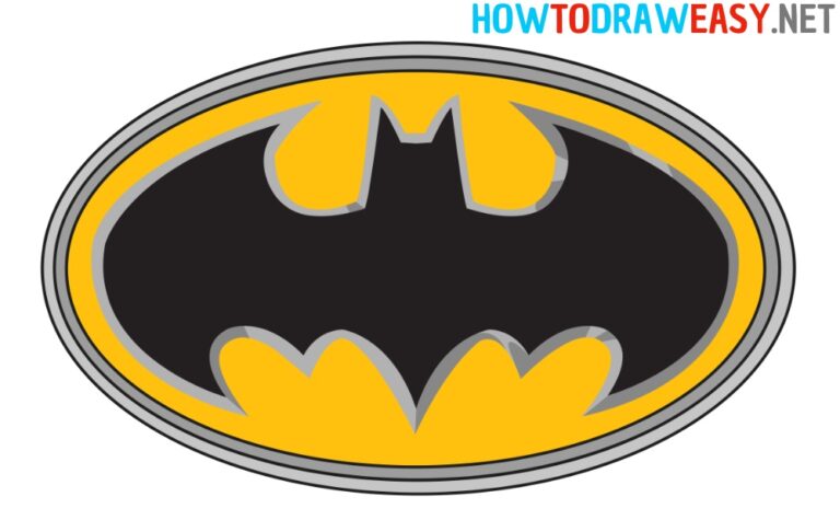 How to Draw Batman Symbol - How to Draw Easy