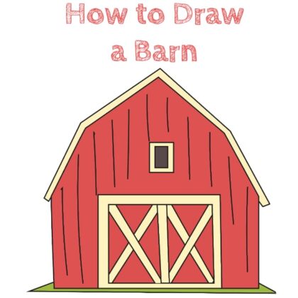 How to Draw a Cartoon Barn