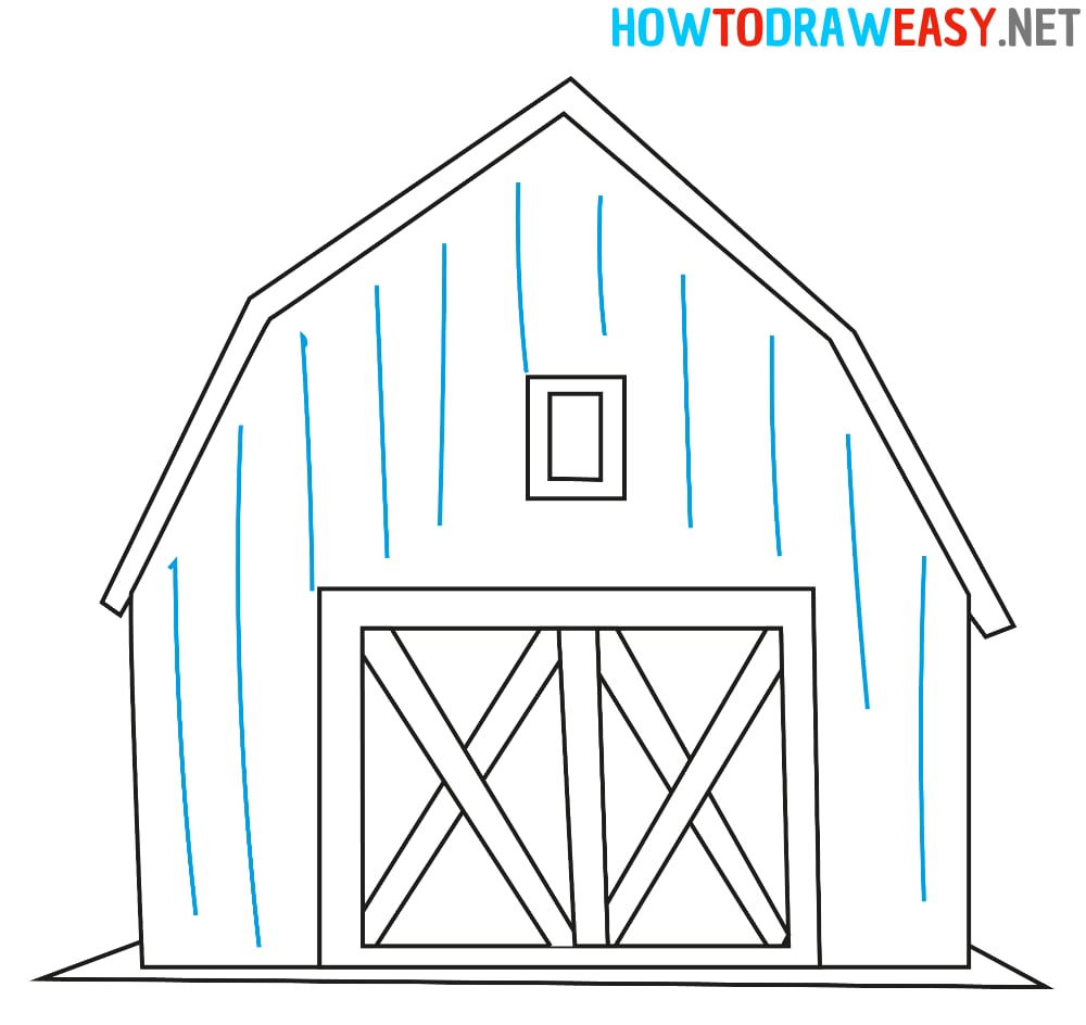 how to draw a realistic barn