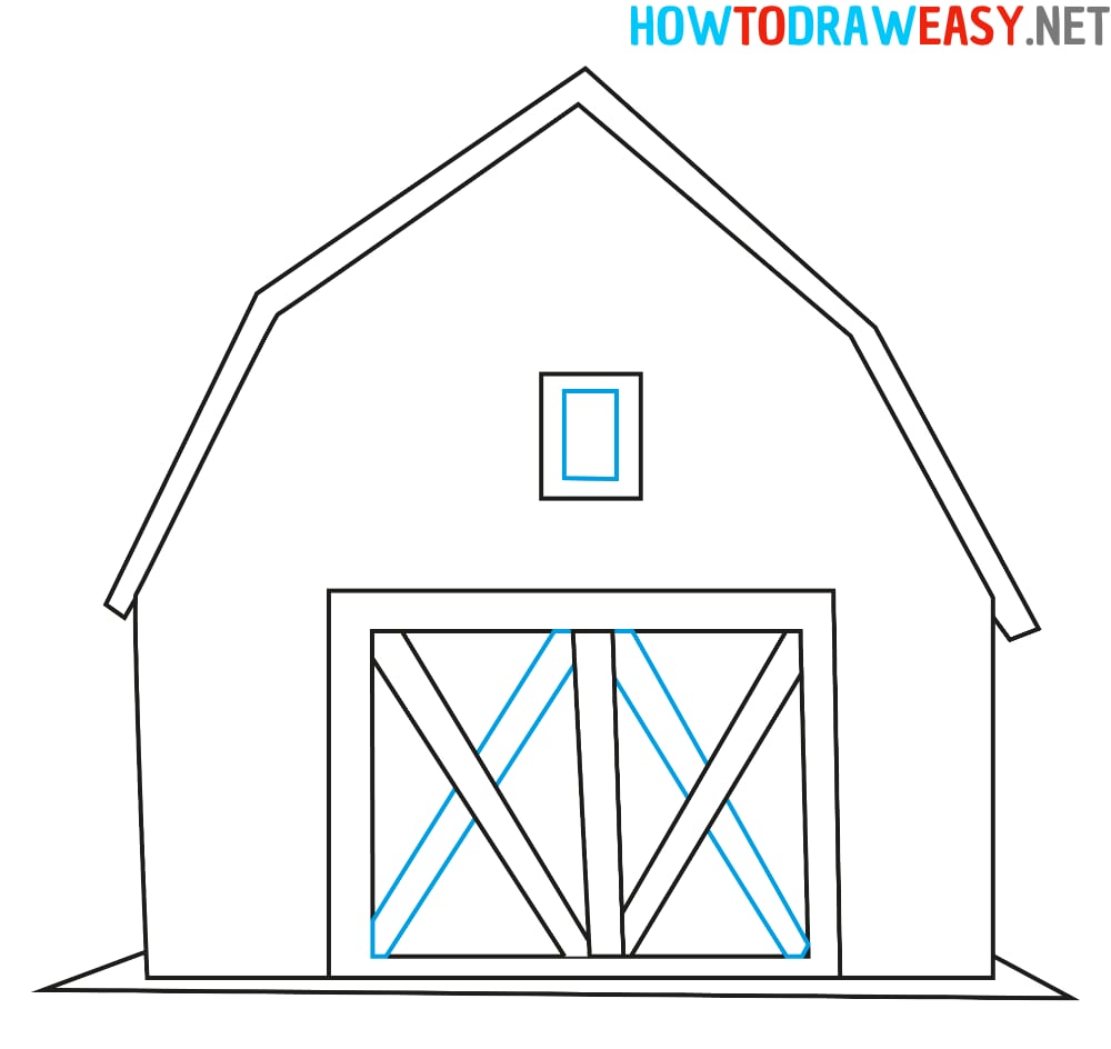 how to draw an old barn