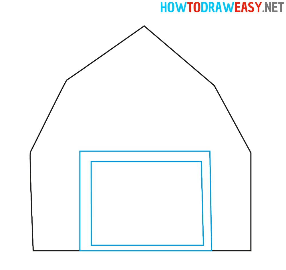 how to sketch a barn
