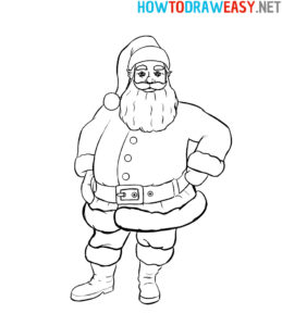 Santa Claus Drawing Tutorial - How to Draw Easy