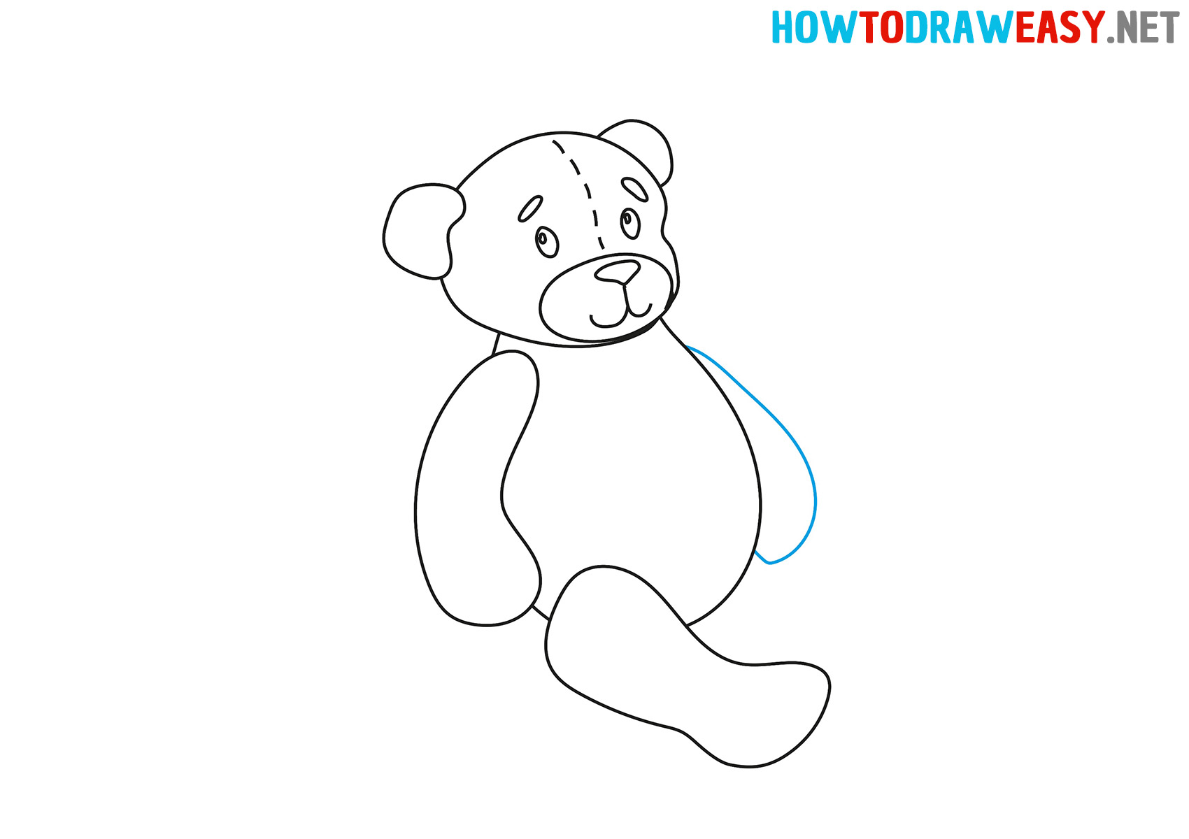 How to Draw a Cartoon Teddy Bear