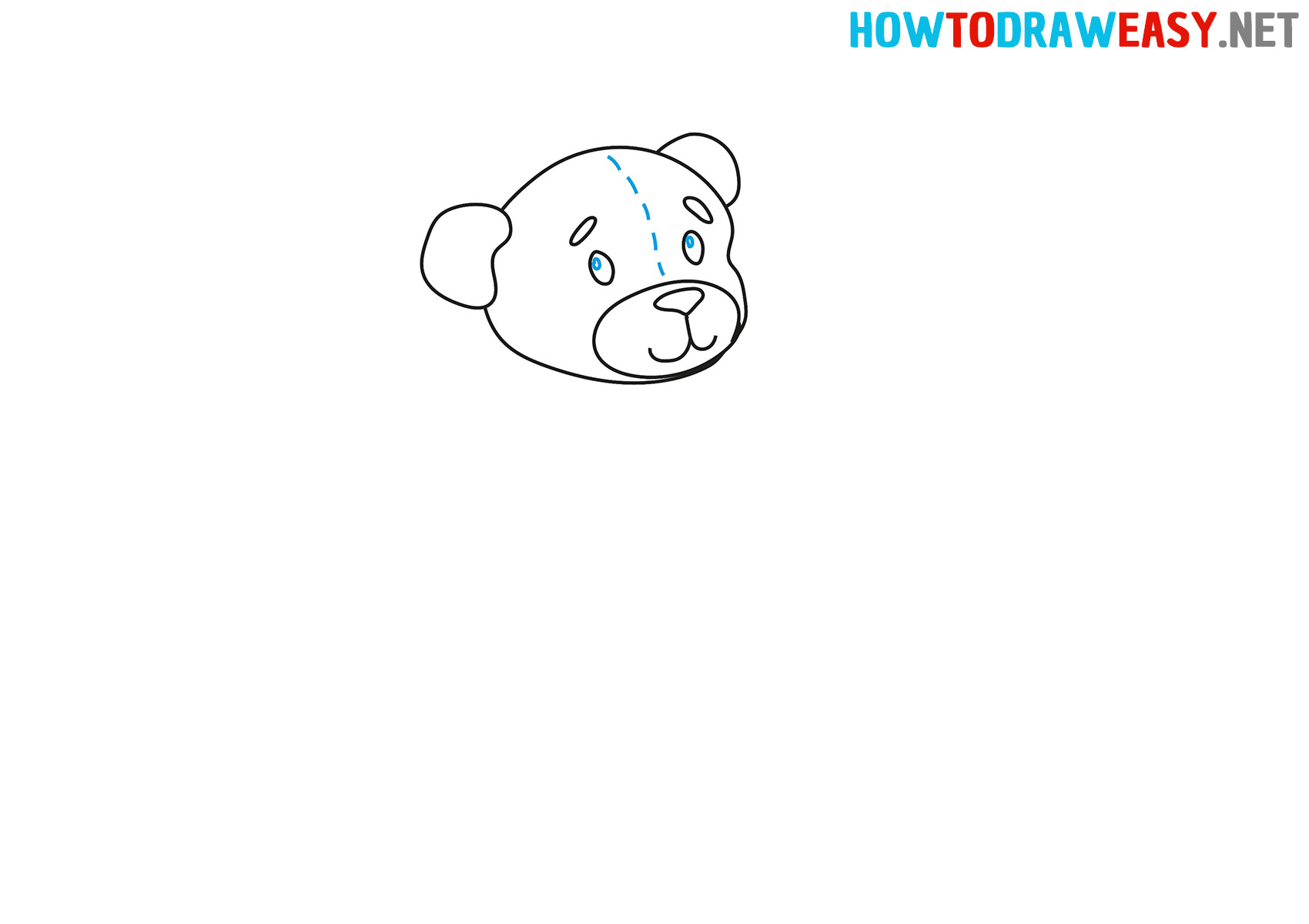 How to Draw a Head Teddy Bear