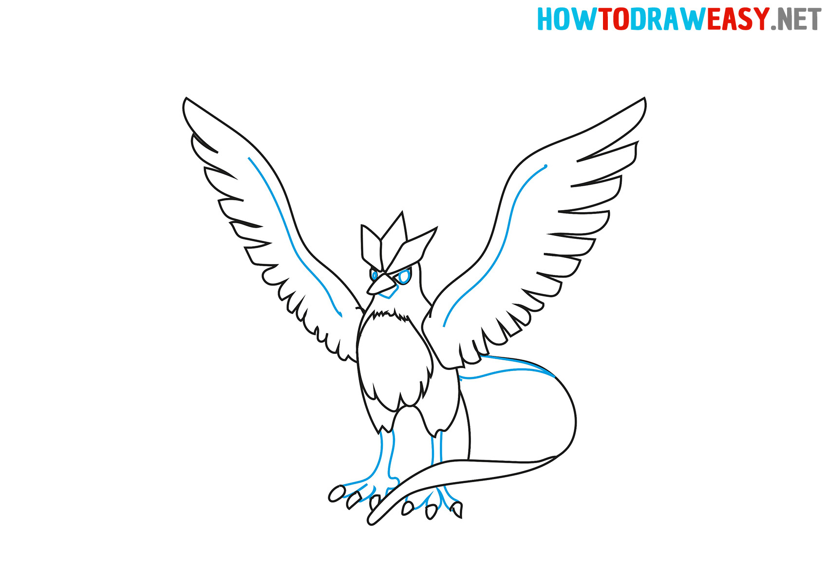 How to Draw an Easy Articuno Pokemon