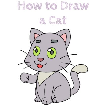 Cat How to Draw Easy