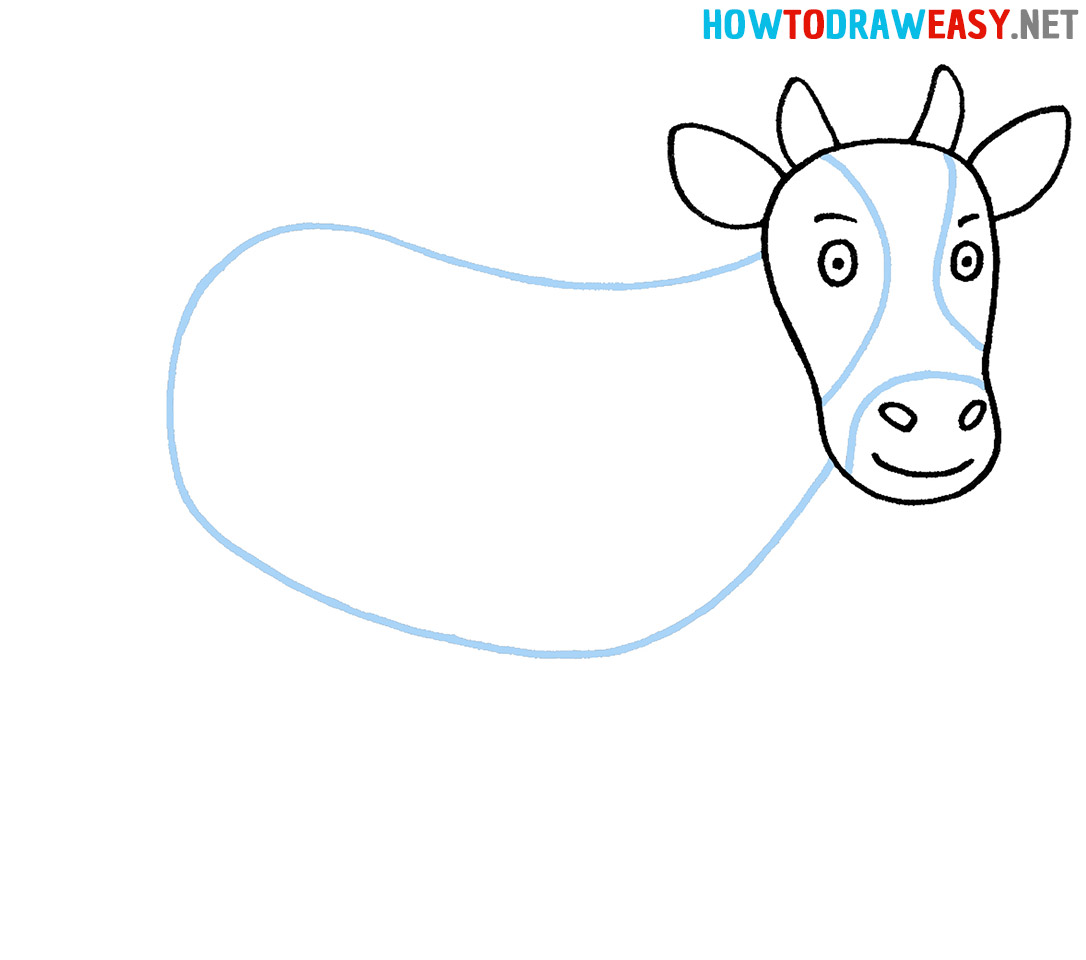 Cow Drawing Step by Step