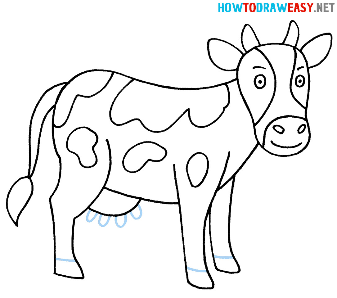 Cow Drawing Tutorial