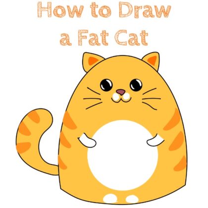 Fat Cat Step by Step Drawing