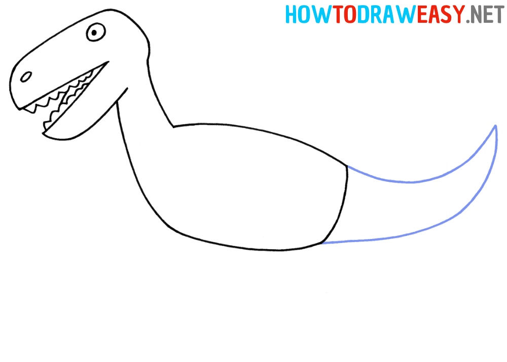 How to Draw Dinosaur Tail