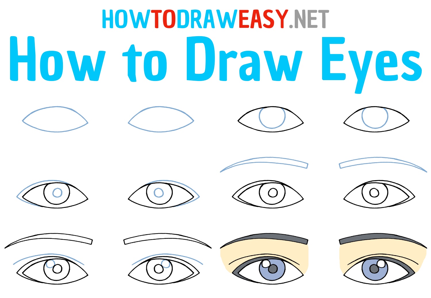 How to Draw Eyes Step by Step Easy