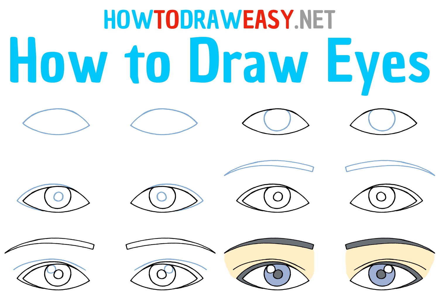 Simple Eye Drawing Step By Step