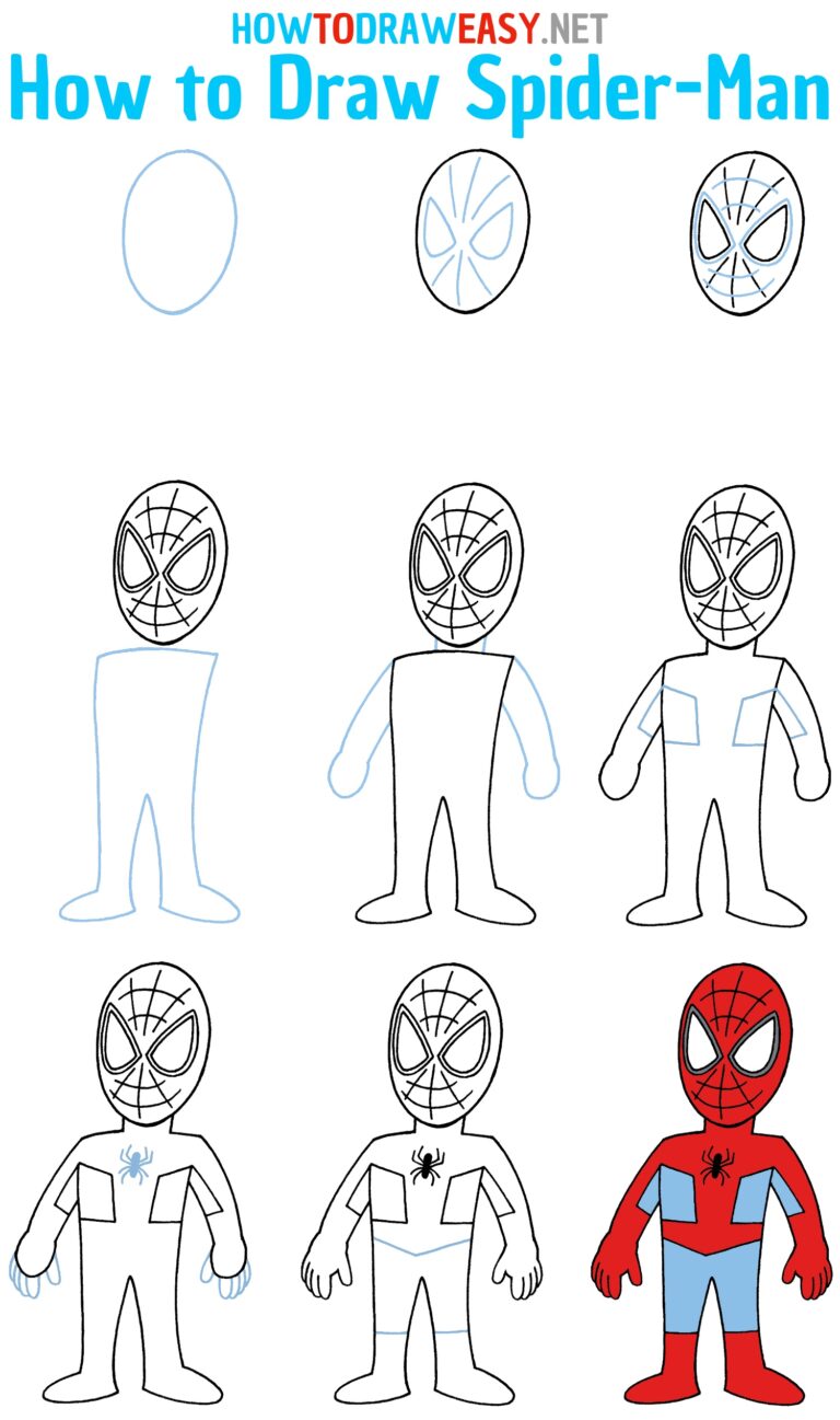 How to Draw Spider-Man Step by Step - How to Draw Easy