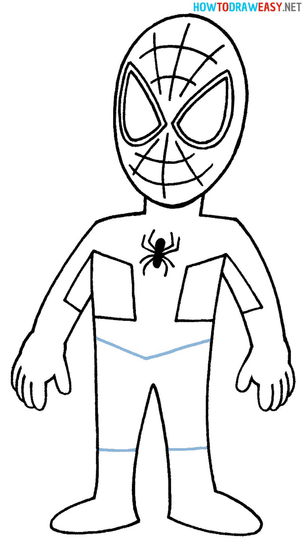 How to Draw Spiderman simple