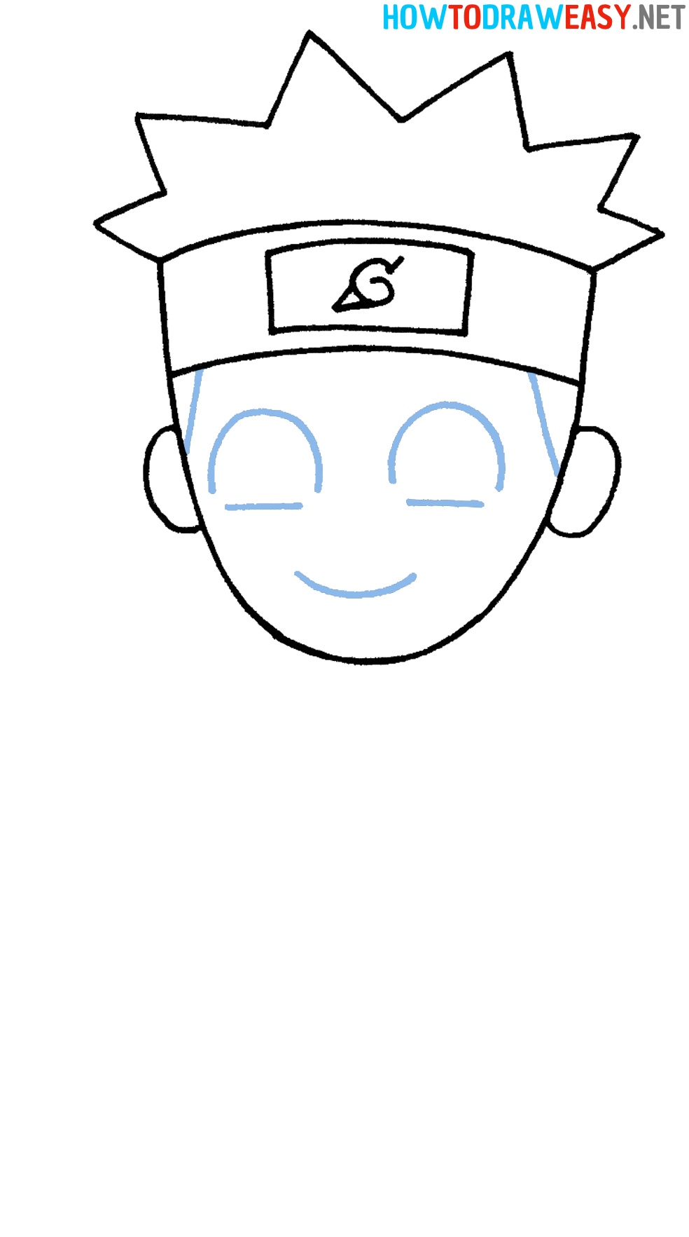 Naruto Head Drawing Tutorial
